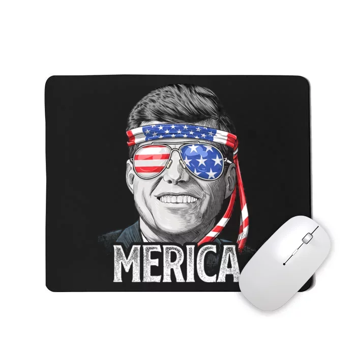 Kennedy Merica 4th Of July President Jfk American Flag Mousepad