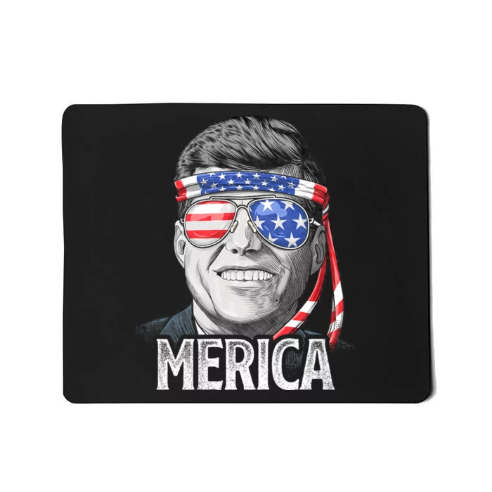 Kennedy Merica 4th Of July President Jfk American Flag Mousepad