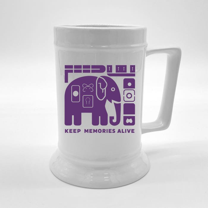 Keep Memories Alive Alzheimers Disease Awareness Front & Back Beer Stein