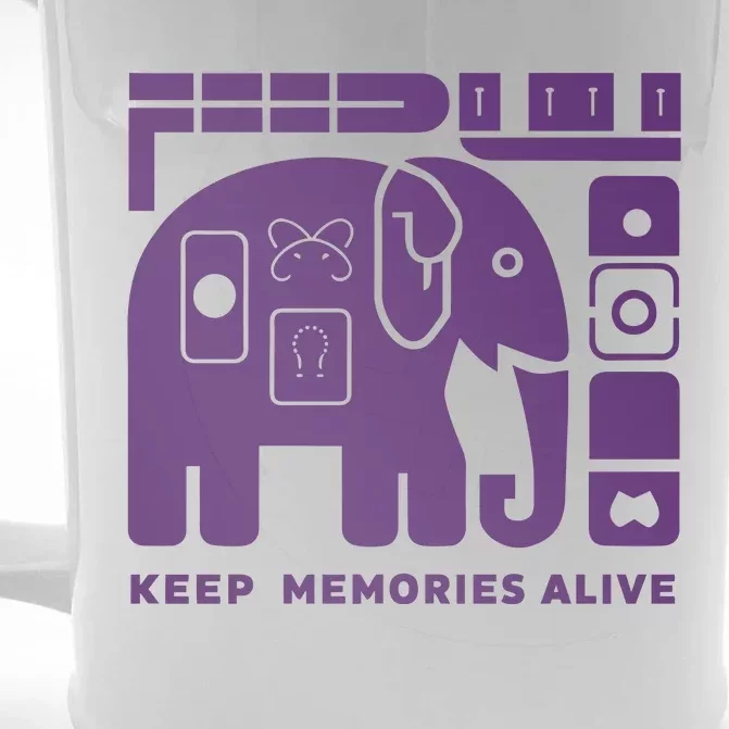 Keep Memories Alive Alzheimers Disease Awareness Front & Back Beer Stein