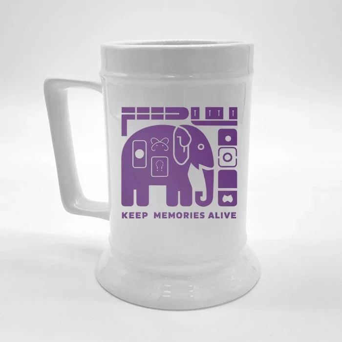 Keep Memories Alive Alzheimers Disease Awareness Front & Back Beer Stein