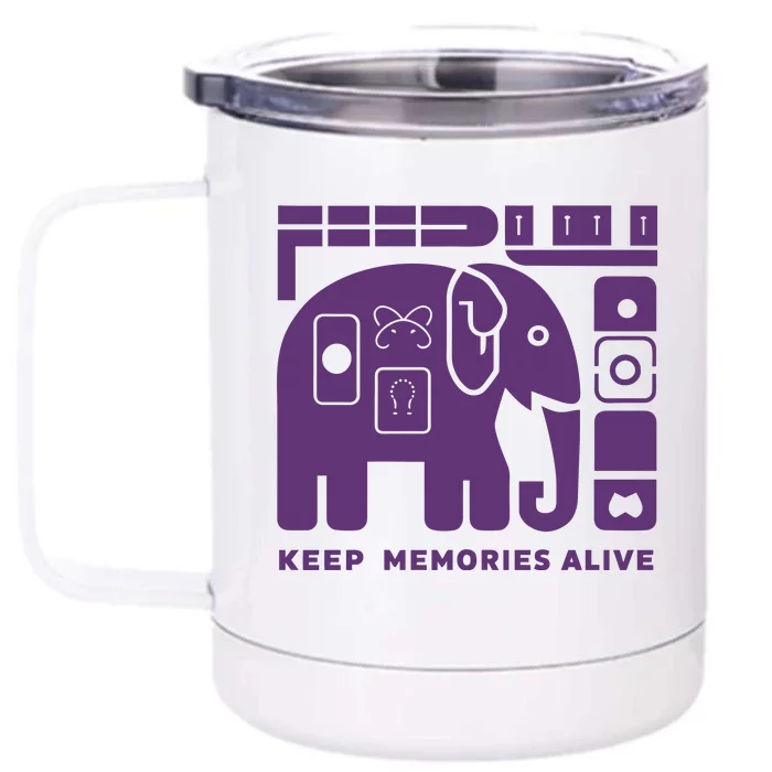 Keep Memories Alive Alzheimers Disease Awareness Front & Back 12oz Stainless Steel Tumbler Cup