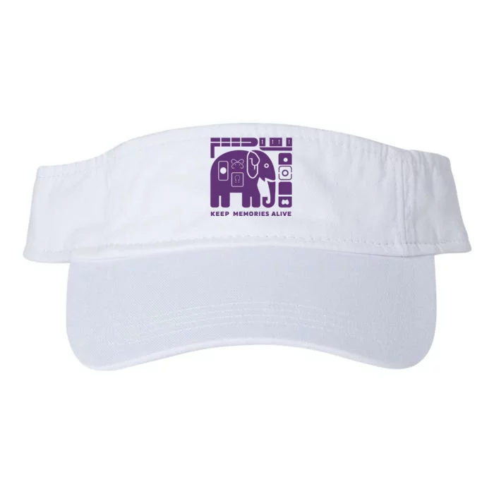 Keep Memories Alive Alzheimers Disease Awareness Valucap Bio-Washed Visor