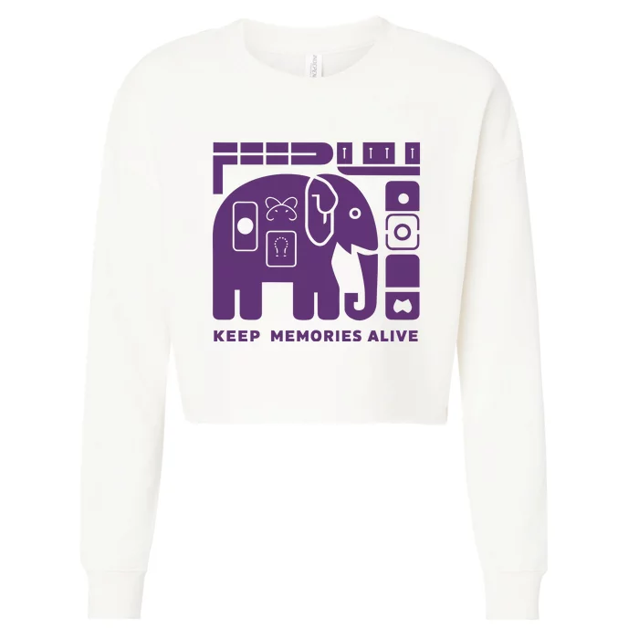 Keep Memories Alive Alzheimers Disease Awareness Cropped Pullover Crew