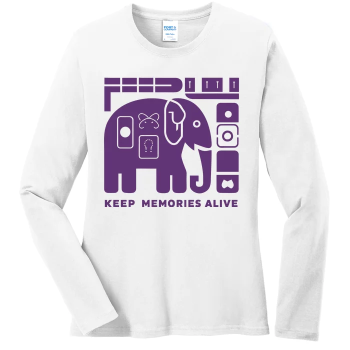 Keep Memories Alive Alzheimers Disease Awareness Ladies Long Sleeve Shirt