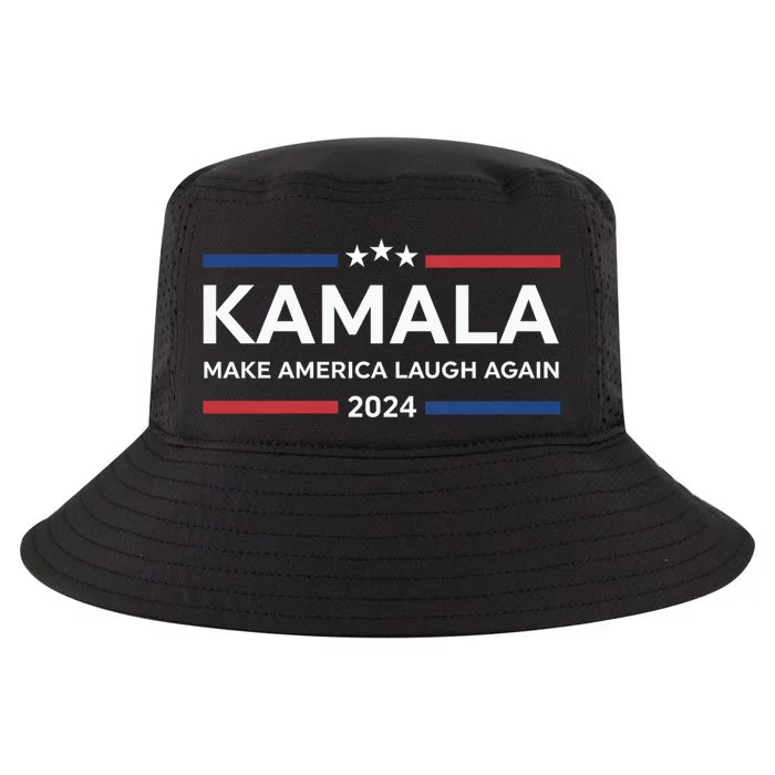 Kamala Make America Laugh Again American Flag 2024 Cool Comfort Performance Bucket Hat