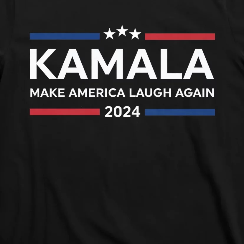 Kamala Make America Laugh Again American Flag 2024 T-Shirt