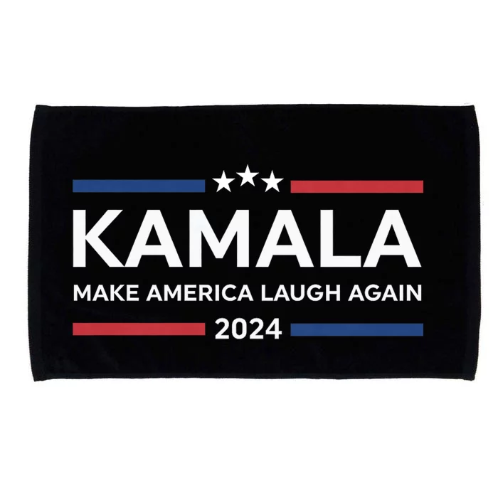 Kamala Make America Laugh Again American Flag 2024 Microfiber Hand Towel