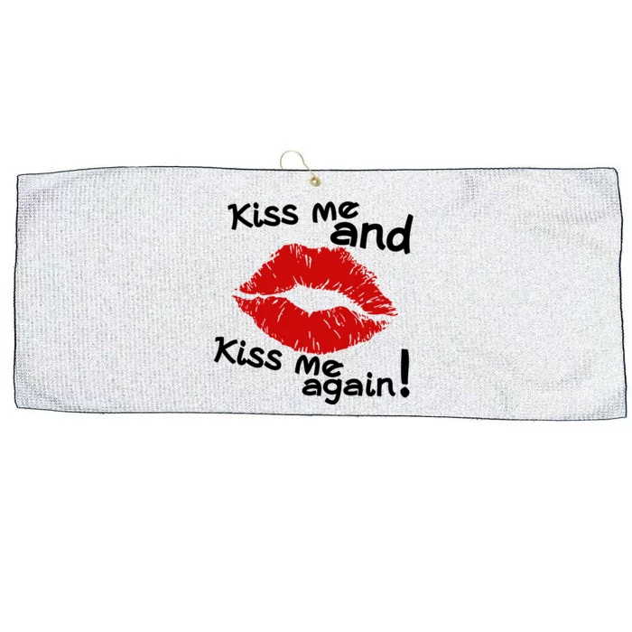 Kiss Me And Kiss Me Again Lips Cute Gift Large Microfiber Waffle Golf Towel