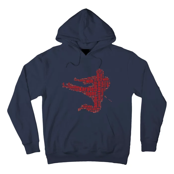 Karate Martial Arts Word Cloud Hoodie