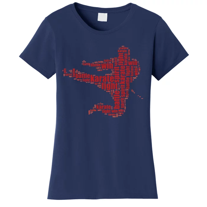 Karate Martial Arts Word Cloud Women's T-Shirt