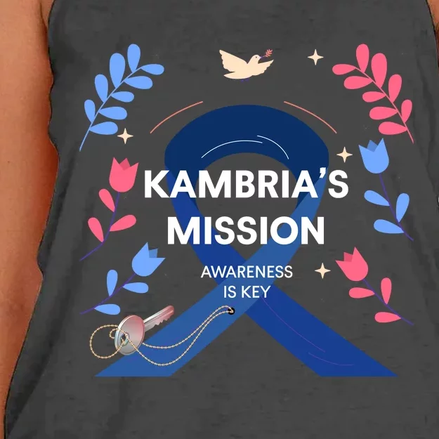 Kambria's Mission Awareness Gear Women's Knotted Racerback Tank