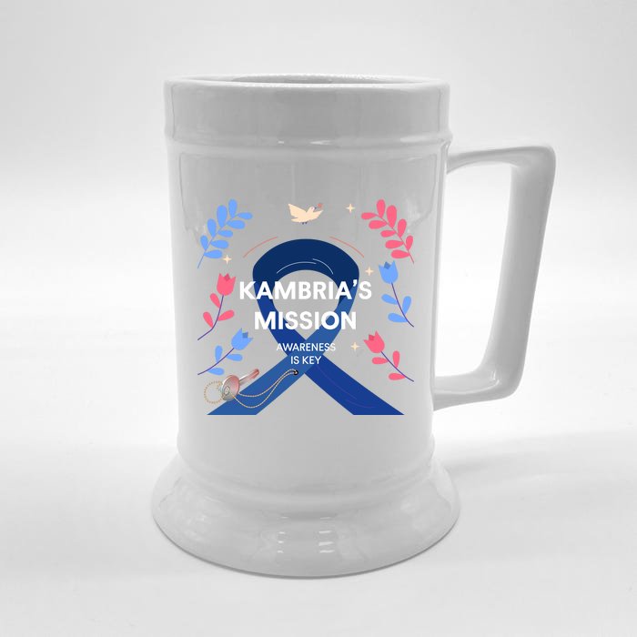 Kambria's Mission Awareness Gear Front & Back Beer Stein