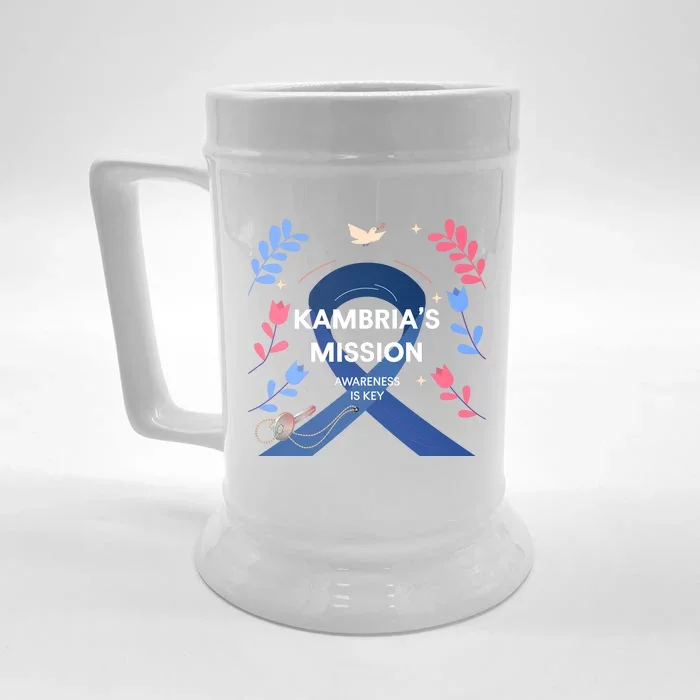 Kambria's Mission Awareness Gear Front & Back Beer Stein