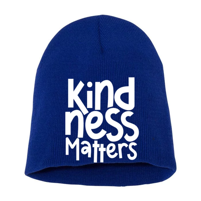 Kindness Matters Anti Bullying Kind Orange Unity Day Gift Short Acrylic Beanie