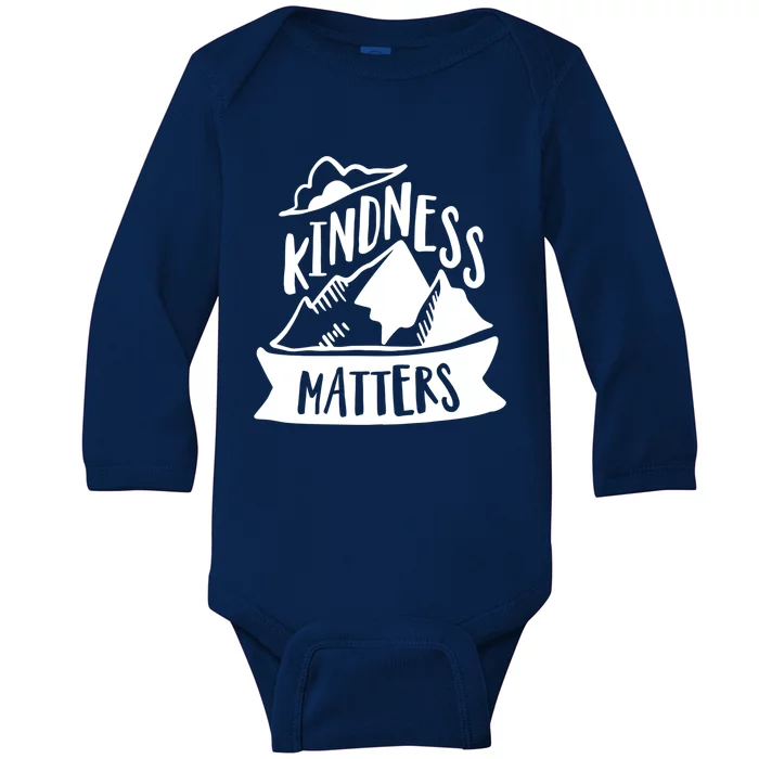 Kindness Matters Anti Bullying Kind Week Unity Day Cool Gift Baby Long Sleeve Bodysuit