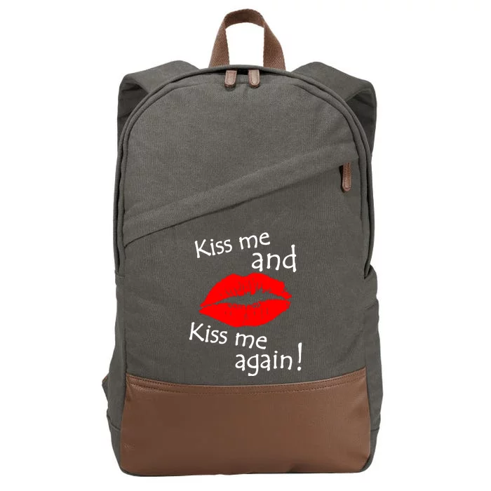 Kiss Me And Kiss Me Again Nadal Funny Kissing Cotton Canvas Backpack