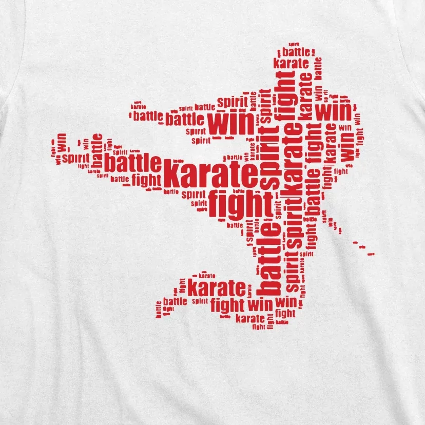 Karate Martial Arts Word Cloud T-Shirt