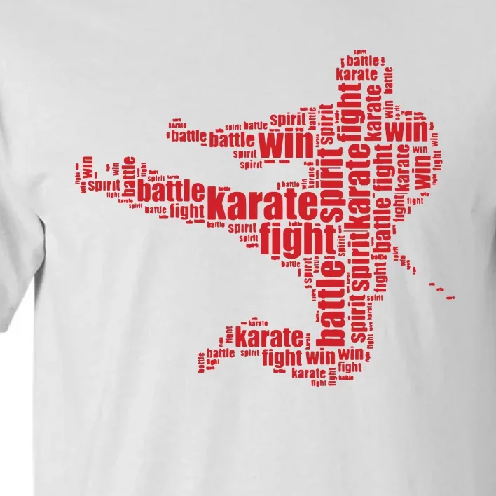 Karate Martial Arts Word Cloud Tall T-Shirt