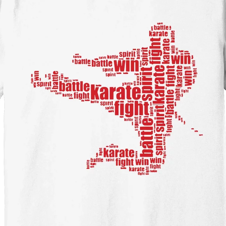 Karate Martial Arts Word Cloud Premium T-Shirt