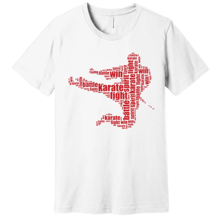 Karate Martial Arts Word Cloud Premium T-Shirt