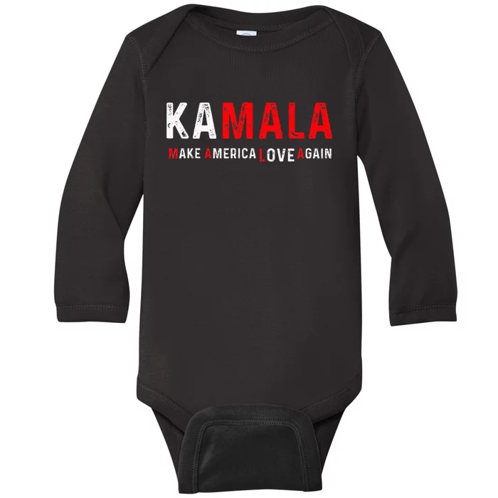 Kamala Make America Love Again Harris 2024 President Baby Long Sleeve Bodysuit