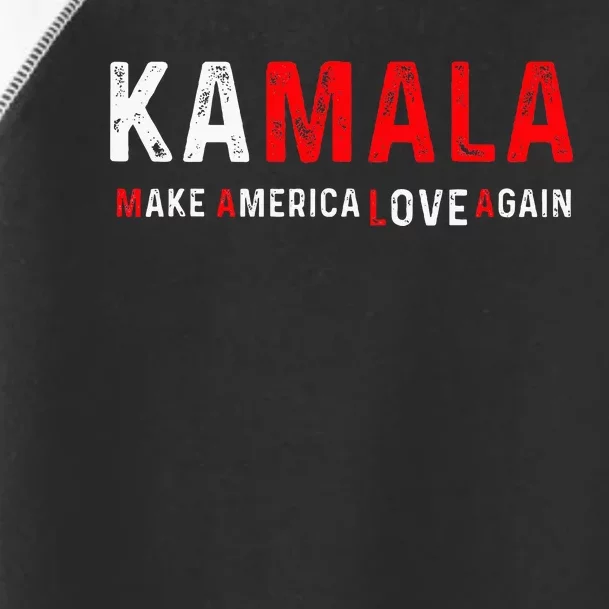 Kamala Make America Love Again Harris 2024 President Toddler Fine Jersey T-Shirt