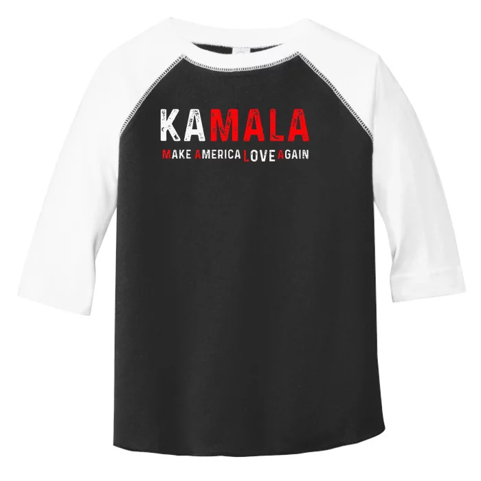 Kamala Make America Love Again Harris 2024 President Toddler Fine Jersey T-Shirt