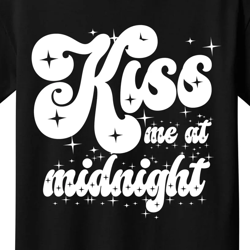 Kiss Me At Midnight Funny Happy New Years Eve Kids T-Shirt