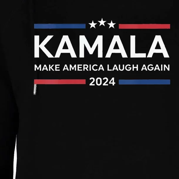 Kamala Make America Laugh Again American Flag 2024 Womens Funnel Neck Pullover Hood