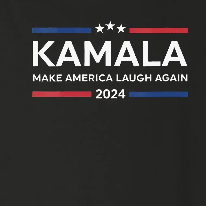 Kamala Make America Laugh Again American Flag 2024 Toddler Long Sleeve Shirt