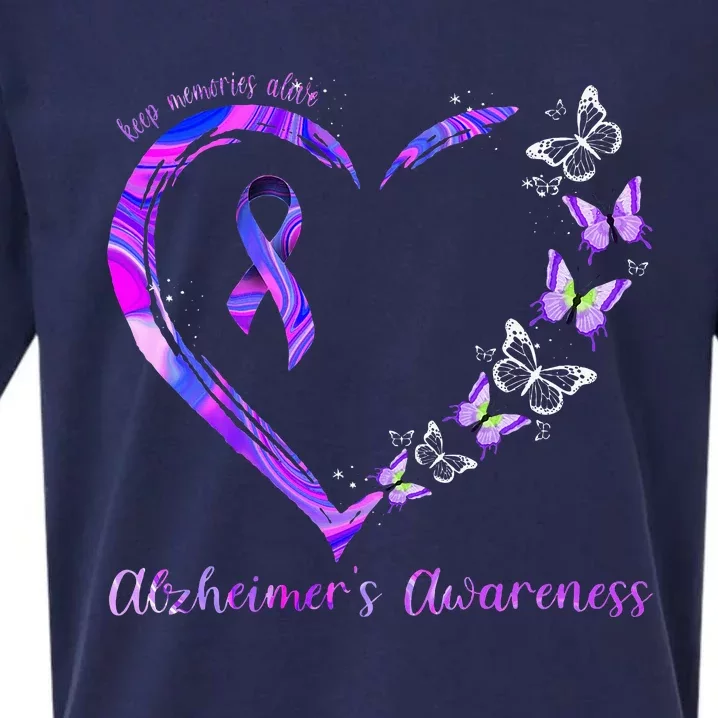 Keep Memories Alive AlzheimerS Awareness Sueded Cloud Jersey T-Shirt