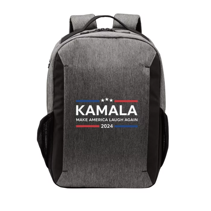 Kamala Make America Laugh Again American Flag 2024 Vector Backpack