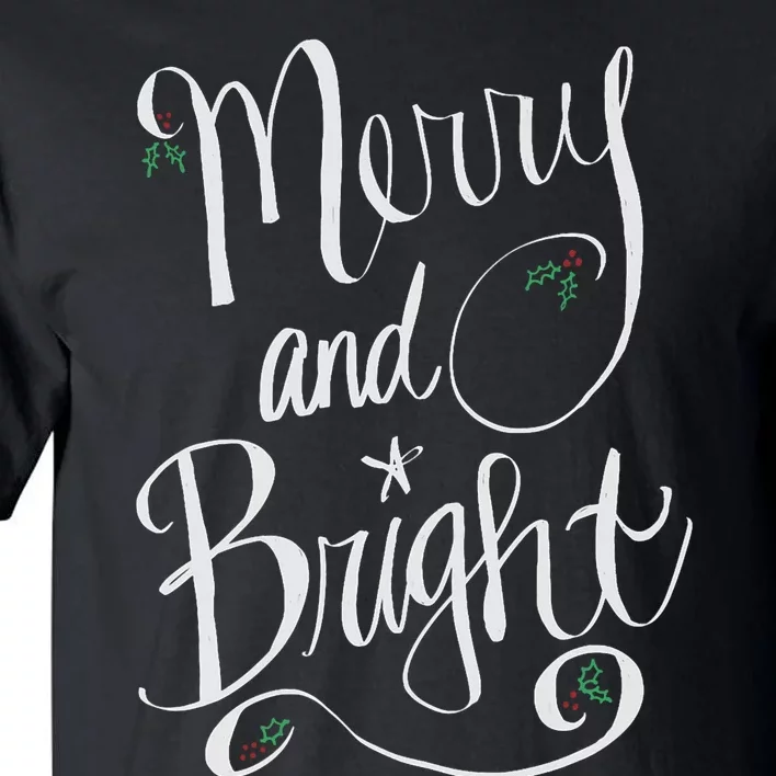 Kenarry Merry And Bright For Christmas And Holiday Tall T-Shirt