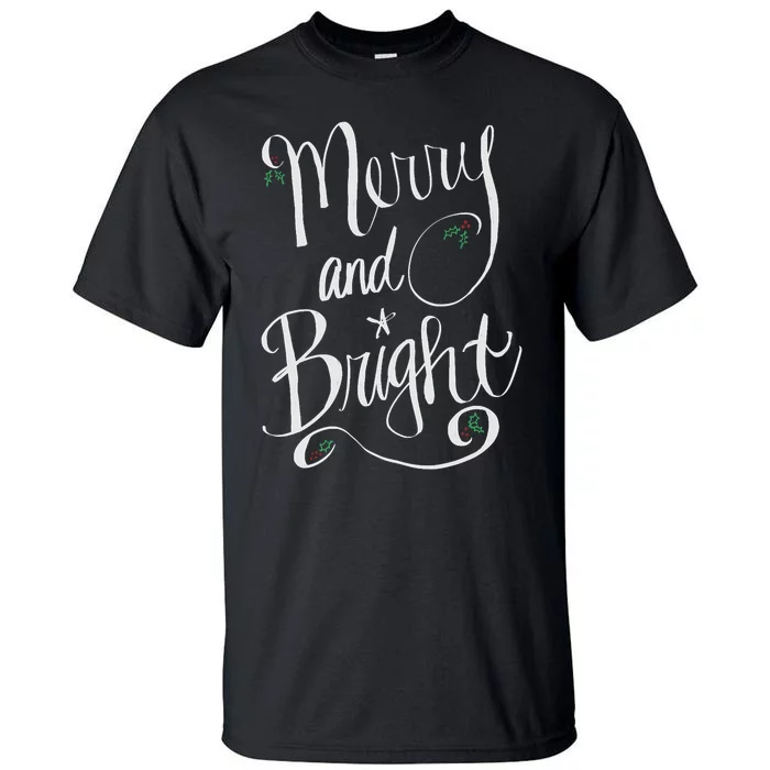 Kenarry Merry And Bright For Christmas And Holiday Tall T-Shirt