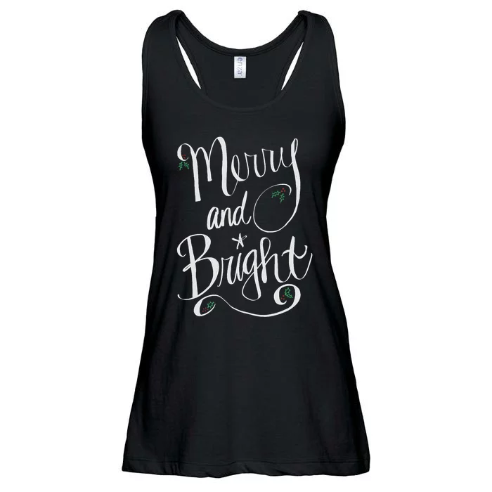 Kenarry Merry And Bright For Christmas And Holiday Ladies Essential Flowy Tank