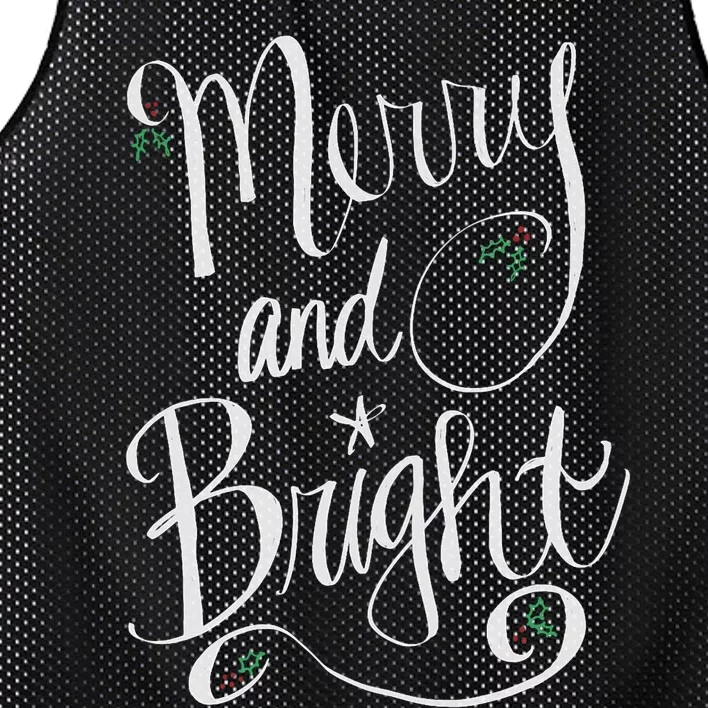 Kenarry Merry And Bright For Christmas And Holiday Mesh Reversible Basketball Jersey Tank