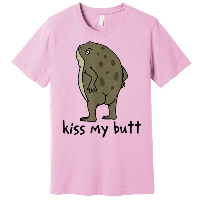 Kiss My Butt Green Frog Premium T-Shirt