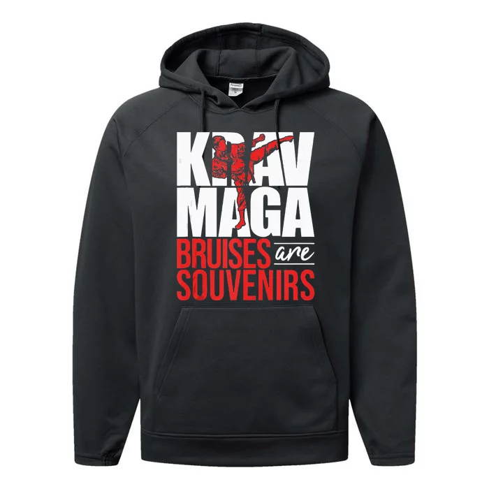 Krav Maga Bruises Are Souvenirs Israeli Self Defense MMA Performance Fleece Hoodie