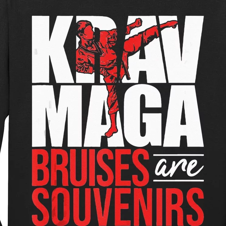 Krav Maga Bruises Are Souvenirs Israeli Self Defense MMA Tall Long Sleeve T-Shirt