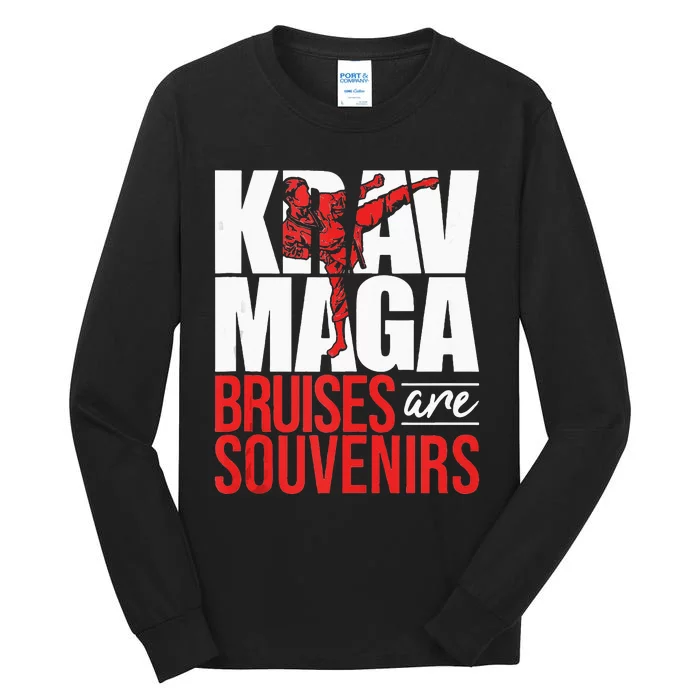 Krav Maga Bruises Are Souvenirs Israeli Self Defense MMA Tall Long Sleeve T-Shirt