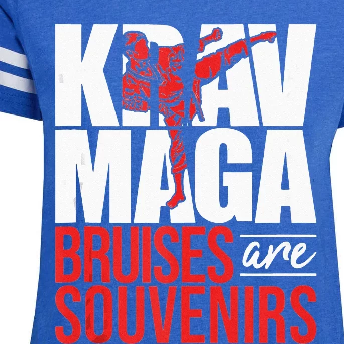 Krav Maga Bruises Are Souvenirs Israeli Self Defense MMA Enza Ladies Jersey Football T-Shirt