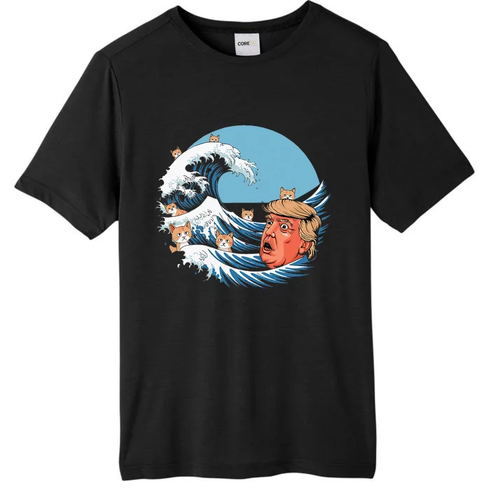 Kamala Merchandise Blue Cat Wave Trump ChromaSoft Performance T-Shirt