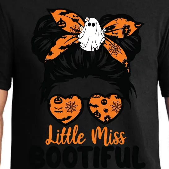 Kids Messy Bun Little Miss Bootiful Boo Halloween Costume Girls Pajama Set