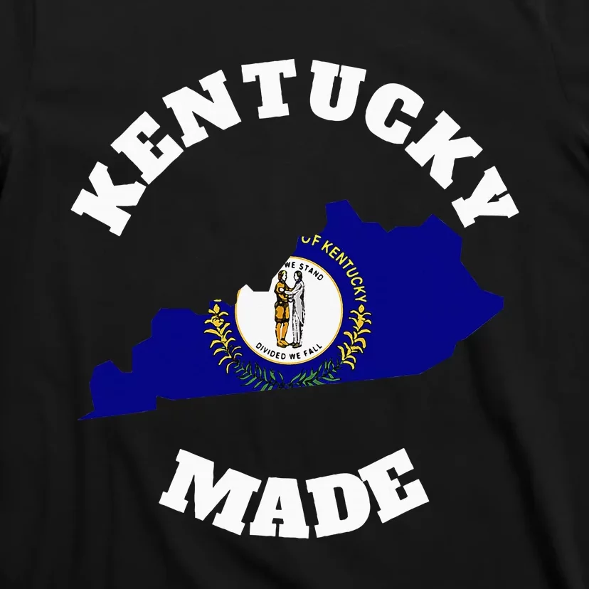 Kentucky Made Blue Kentucky Flag Kentucky State Pride T-Shirt