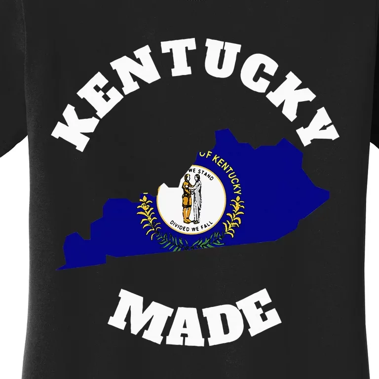 Kentucky Made Blue Kentucky Flag Kentucky State Pride Women's T-Shirt