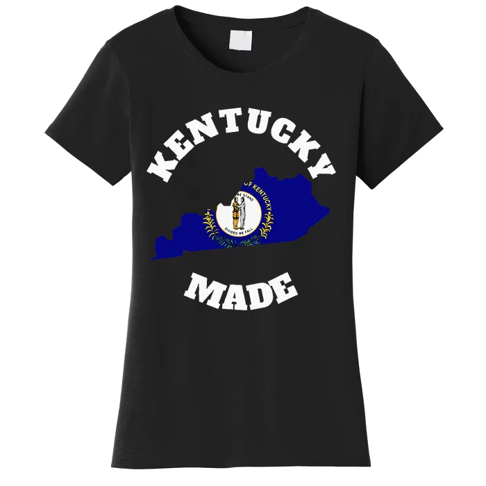 Kentucky Made Blue Kentucky Flag Kentucky State Pride Women's T-Shirt