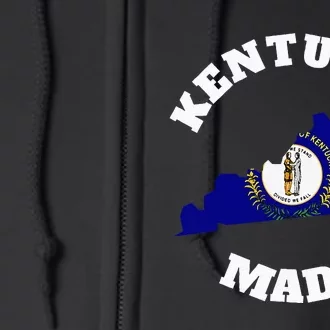 Kentucky Made Blue Kentucky Flag Kentucky State Pride Full Zip Hoodie