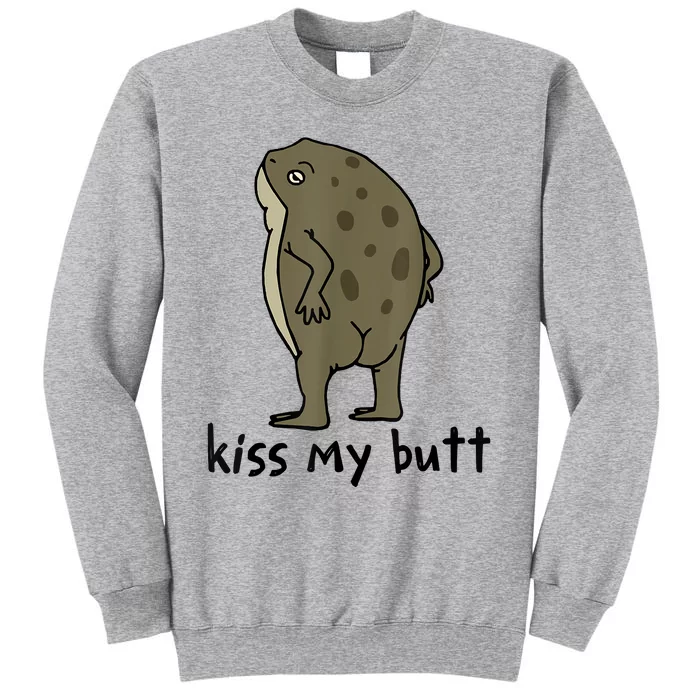 Kisss My Butt Green Frog Tall Sweatshirt