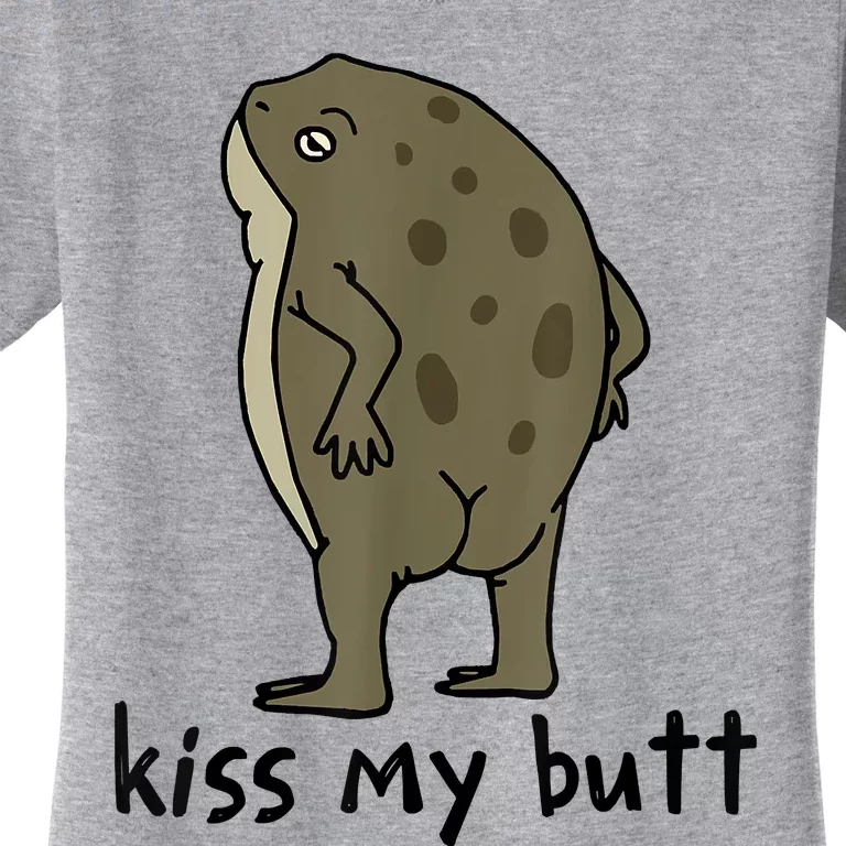 Kisss My Butt Green Frog Women's T-Shirt